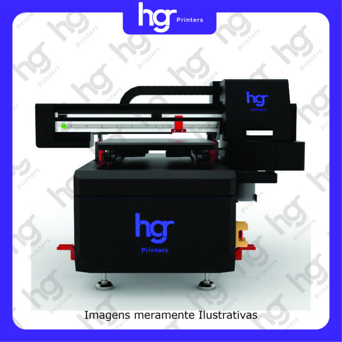 Impressora UV LED HGR4050 2 Cabeças XP600 Branco + CMYK + Verniz - Imagem 6